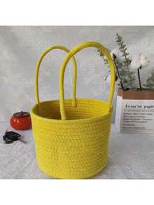 1pc Customized Gift Basket, Suitable For Valentine's Day Party/Wedding/Gift Basket/Souvenir Basket, Handmade Name Text Gift Basket, Holiday Gift Basket For New Year/Easter/Children's Day/Mother's Day/Father's Day/Anniversary, White/Pink/Blue Customized, Suitable For Men And Women, Can Be Used For Holiday Gifts/Toys/Cosmetics, Gift Display And Storage/Daily Storage, Can Be Used For Gift Packaging, Home Storage, Suitable For Bedroom/Living Room/Game Room/Toy Room/Car Portable Storage Organization - Multicolor - View 11