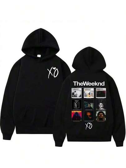Sudaderas con capucha gráficas de la portada del álbum de Thes Weeknds para hombres y mujeres, moda hip hop, sudadera de música pop, sudadera cómoda, pullovers