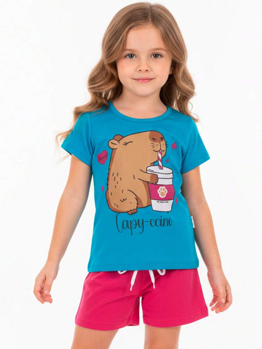 Choose Your Girls' Summer Short-Sleeve Outfit Set In Cotton, Sizes 2 To 10 L03 - C5211 - Xem 1