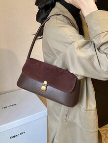 Retro Niche Baguette Bag New Style Fashion French Armpit Bag Shoulder Bag Commuter Bag - 咖啡棕 - 查看 2