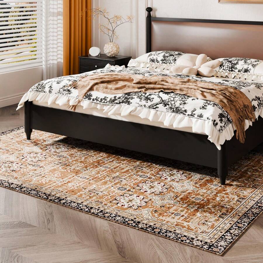 Tapis - 6 x 9 Pieds Vert Brun - Voir 1