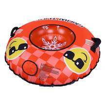 Winter Outdoor Inflatable Sled - 43" Large Snow Tube, Cold Resistant & Durable With Handles For Snow Play - Orange - View 4
