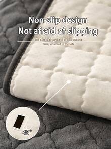 1 pieza Cojín de sofá acolchado de franela gruesa, funda de sofá con estilo minimalista moderno, resistente a las mascotas, antiensuciamiento y antideslizante, protector de sofá para otoño/invierno, resistente a los arañazos, adecuado para sofás en forma de L y sofás de 1/2/3/4 plazas (se vende individualmente) - Gris Oscuro - Ver 7