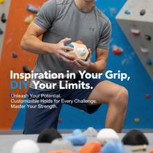 1-Piece Portable DIY Wooden Training Ball With 12 Modular Grips, Finger Strength & Reflex Trainer, Handheld Stress Relief Ball For Climbers, Athletes, Rehabilitation - Creative Puzzle Gift For Birthday, Christmas, Party Favors, Ideal For Rock Climbing Training, Outdoor Enthusiasts & Focus Exercises - Multicolor - View 6
