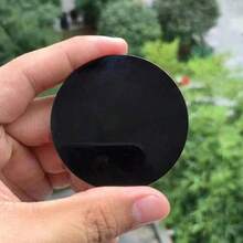 1Set Polishing Crystal Black Obsidian Divination Mirror Scrying Crystal Ornament Reiki Healing Gemstone Quartz Stone Plates Gorgeous Black Mirrors Yoga Meditation,No Bracket Provided For 5cm - Black - View 8