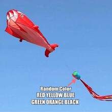 Large 3D Whale & Dolphin Kite - Durable Polyester, Vibrant Blue & White Design, Includes Reel, Great For Outdoor Beach Play, Family Fun & Educational Games, Beach Game Accessory | Fantasy Design | Durable Kite, Kite Flying Game