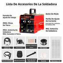 Migsa Red Portable Inverter Welder: Combination Of Three Modes MIG, MMA And TIG, Lightweight And Easy To Carry - Red - View 2