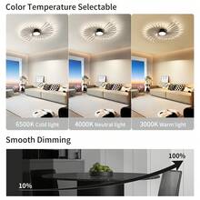 Elegante lámpara de techo moderna con 42 luces y pétalos de fuegos artificiales: diseño mejorado para un ambiente deslumbrante en la sala de estar y el dormitorio - Negro - Ver 4