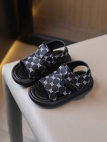 Children's Flat Sandals / Children's Lightweight Soft-Sole Open-Toe Flat Sandals - Black - View 2