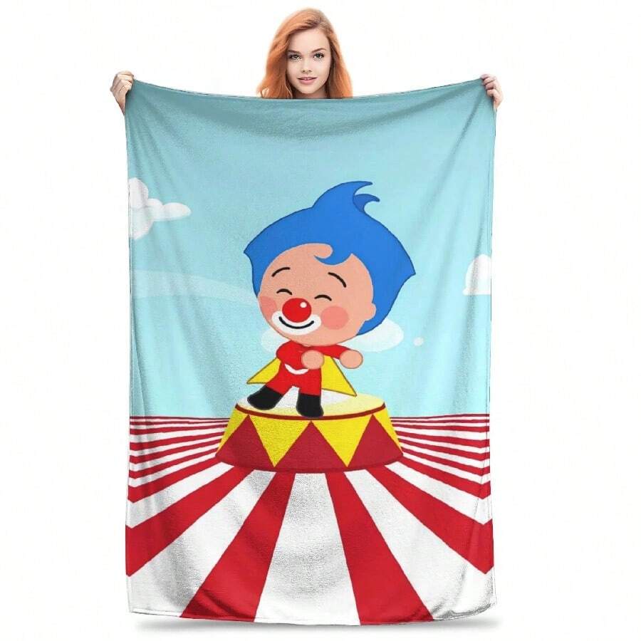 Cute Cartoon P-Plim Plush Blanket S S Flannel Throw Blanket For Couch Bed Soft Custom Quality Bedspread Birthday Gift2.Jpg - trắng - Xem 1