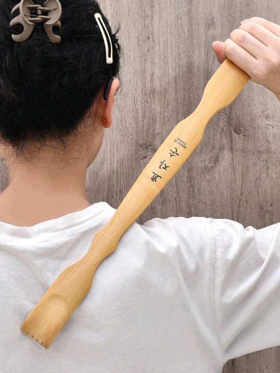1pc Bamboo Anti-Itch Massager, Suitable For Elderly, Waist And Surrounding Skin, Massage To Relieve Itching. Back Scratching Massager For Seniors, No Need To Grind, Orchid Stem Scratch Rake - Multicolor - View 1