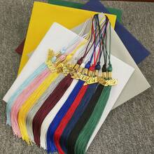 Graduation Solid Color Tassel With Gold Date Charm,Graduation Tassel With 2026 Year Charm For Graduation Cap,2026 Tassel Graduation,Graduation Cap Tassel,Tassel With 2026 Year Charm Ceremonies Accessories For Graduates,Available In A Variety Of Colors,Elegant Gold Tassel 2026 Charm Graduation Accessory For Party Celebrations - 白色 - 查看 5