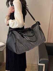 2025 New Yoga Fitness Bag - Fashionable, Large Capacity, Multi-Function Handbag. Stylish Design, Ideal For Travel, Exercise, Fitness And Vacation. - Silver - View 5