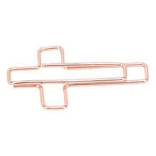 XISH 100 Clips de Papel Cruzados Abrazaderas de Papel de Metal Dorado Rosa para Clasificación de Notas de Documentos Organización de Papeleo Oficina Escuela y Uso personal. - Ororosa - Ver 3