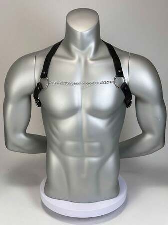 1 st. sexigt läderband för män, charm, sexig kroppsdekoration, bälte för par, dejt, fest, accessoarer, lämplig för tonåringar, sommar, fritid, utomhus, sport, semester, resor, examen, födelsedagspresenter, klänningsaccessoarer eller vardagskläder.