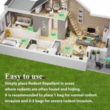 Mouse Rodent Repellent,  Peppermint Oil Mice Repellent For Rats, Mice, Squirrels, Spiders And Pests, Indoor  Outdoor Natural Mouse Deterrent, Keep Rodents Away From Garden  Home (Mint)-10 Pack - 墨綠色 - 查看 8