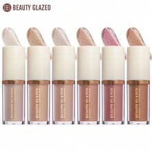 beauty glazed Highlighter Cair, Menciptakan Kilau Alami, Untuk Wajah & Tubuh, Tahan Air & Melembapkan, Kilau Tahan Lama, Formula Peningkat Kontur, Dilengkapi dengan Aplikator Spons Makeup, Mudah Digunakan. - #01 - View 4