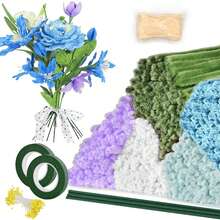 Bộ dụng cụ thủ công DIY làm từ dây kẽm, hoa làm từ dây kẽm, nhiều màu sắc kết hợp, nhiều chủ đề và kiểu dáng khác nhau, bộ dụng cụ làm bó hoa, dây kẽm nhung và dây thép mềm để làm bó hoa tulip, hướng dương và hoa hồng. - nhiều màu - Xem 24