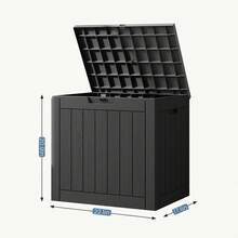 Sweetcrispy Deck Box With 31 Gallon Capacity, Weatherproof Resin Lockable Outdoor Storage For Secure Package Deliveries And Indoor Storage In Garden Or Patio - màu đen - Xem 8