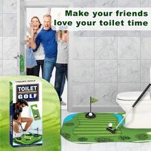 浴室必备套装：马桶高尔夫迷你球场 - 在马桶旁享受趣味游戏，娱乐无穷！马桶高尔夫套装，送给爸爸放松娱乐的完美礼物。 - 彩色 - 查看 4