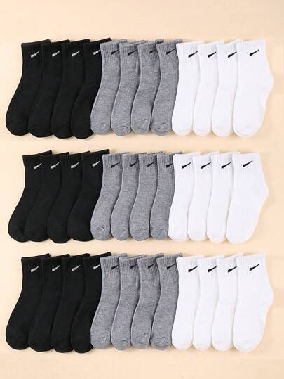 20 par blandade barnstrumpor, tonårsstrumpor med mellanhöga tubdetaljer, korta barnstrumpor, sportsstrumpor, lämpliga för vardagsbruk, pojkar och flickor/unisex, åldrar 1-16, andningsbara, bekväma, mjuka, sportsstrumpor, heta erbjudanden