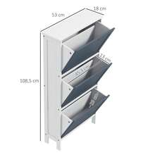 HOMCOM Shoe Cabinets - Xám - Xem 7