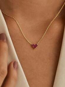 Custom Elegant Birthstone Necklace, Choose Birthstone Color Corresponding To Birth Month, Personalized Birthstone Necklace, Gift For Mom, Family Birthstone Jewelry, Gemstone Necklace - Gold - View 10