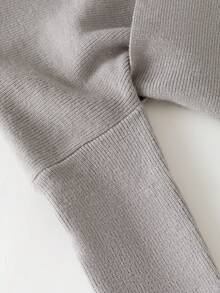 Jersey de manga larga con hombros descubiertos para mujer, top sexy con espalda descubierta, para primavera/verano - Gris - Ver 4