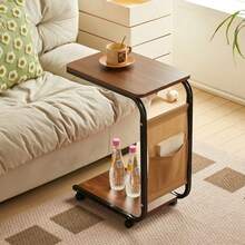 Side Table C Shaped For Sofa Coffee End Tables For Living Room Bedside Tables UK - Brown - View 5
