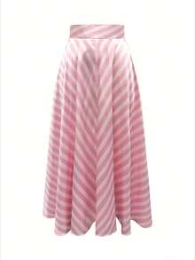 Chân váy xếp ly cạp cao cạp 3 kiểu dáng mới dành cho nữ, đơn giản, thời trang, thanh lịch, họa tiết sọc hồng trắng lãng mạn kiểu Pháp, đa năng và sành điệu, thích hợp cho kỳ nghỉ xuân hè. - Nhiều màu - Xem 6