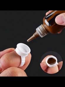 Hộp đựng keo dán mi và mực xăm dùng một lần cỡ lớn - Hộp đựng bằng nhựa cỡ lớn, thích hợp cho nối mi, dán mi, làm móng và trang điểm (50-300 chiếc) - Nhiều màu - Xem 4