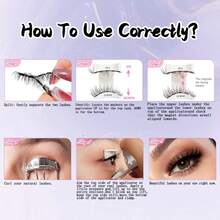 1 Cặp mi giả từ tính tự nhiên kèm dụng cụ gắn mi, mi mềm mại, không cần keo, có thể tái sử dụng, lý tưởng cho người mới bắt đầu. - Mi tự nhiên - Xem 10