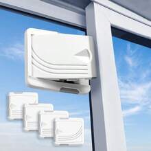 Paquete de 4 cerraduras para puerta corredera, cerradura a prueba de niños para puerta corredera, cerradura de ventana deslizante fácil de instalar, cerradura de  para puerta - / - Ver 1