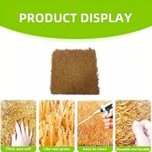 8pcs 12"X12" Washable Artificial Grass Chicken Nest Pads, Suitable For Laying Hens, Bedding, Reusable Artificial Turf Mats For Hens, Small Pets