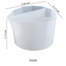 2/3/4/5 Compartment Silicone Liquid Pigment Resin Mixing Cups, Suitable For DIY Epoxy Resin Crafts Making Color Mixing Cups - White - View 10