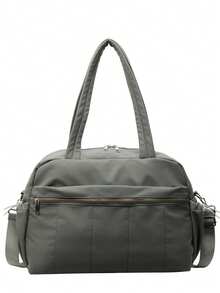 大容量、无底、简约风格尼龙材质、轻便、手提行李包、多口袋、拉链、干湿分离层、健身、上学、旅行、休闲旅行包、过夜包、耐用旅行收纳包、邮轮必备、中性色、度假必备、瑜伽包、旅行包