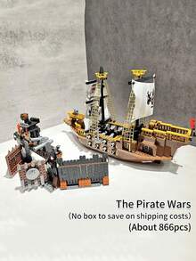 SALYWEE 3D Pirate Ship Puzzle,Building Blocks ,Classic Movie Ship Models,Legends Of The Nautical Age,Captain Jack,Family Interactive Toys,Assembly DIY Model,Creative Birthday Gift,Tabletop Game Toys - Multicolor - View 18