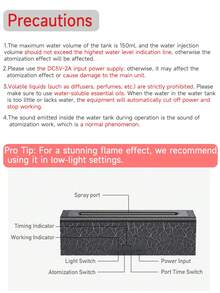 ViSSKO 7-Color Realistic Flame Aroma Diffuser | Ultrasonic Essential Oil Diffuser, 3 Auto-Off Modes, Adds Humidity & Ambiance To Bedroom, Study, Cafe - Multicolor - View 10