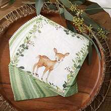 Kate Aspen Woodland - Servilletas decorativas de papel para baby shower, servilletas gruesas y decorativas, vajilla de almuerzo, 2 capas, 30 unidades (paquete de 1)(Servilletas de papel) - Multicolor - Ver 5