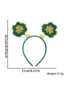 1 Peça Tiara de Trevo, Acessório de Cabeça de Trevo para Festival Irlandês, Presilha de Cabelo Verde, Acessório de Cabelo para Decoração da Festa do Dia de São Patrício, Adequado para Feriados, Transporte, Reuniões, Festas, Acessórios de Cabelo Femininos, Tiara, Acessórios de Cabeça, Enfeite de Cabelo, Decoração de Casa e Quarto - Multicolorido - Visão 8