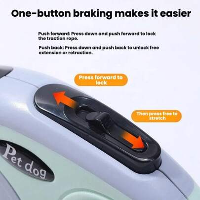 PETSIN 1 dây dắt thú cưng có thể thu gọn, điều chỉnh được, dài 3 mét/5 mét, thích hợp để dắt chó cỡ vừa và nhỏ.