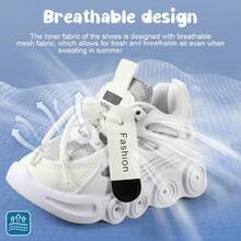 Toddler Girls Shoes Sneakers For Toddler Girls And Boys Aged 3-5, Featuring Breathable, Non-Slip Running Shoes Suitable For All Seasons In Black And White, Sizes 5.5 Toddler To 11 Little Kid. - 黑色 - 查看 5