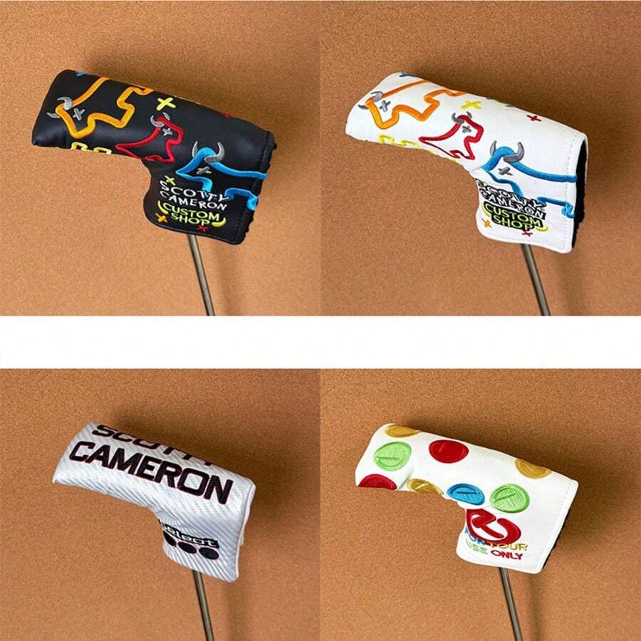 Various Styles Blade Putter Golf Club Putter Cover, Golf Club Head Covers, Golf Accessories, Limited Edition, Hook And Loop Closure