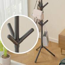 1pc Freestanding Clothes Hanger Rack, Bedroom Garment Organizer Storage Rack - Multicolor - View 2