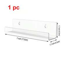 8pcs Transparent Acrylic Wall Mount LP Record Display Rack, Acrylic Black Vinyl Record Holder With Installation Hardware, Nail Polish Storage Organizer, Showcase Your Favorite LP Records - Transparent - View 29