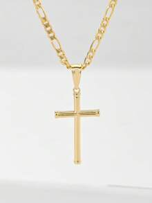 1件经典欧式铜质耶稣十字架吊坠项链，“守护之光”限量版，适合作为圣诞节、感恩节、万圣节、母亲节、情人节礼物，送给朋友、教会成员、初领圣体、日常佩戴和祈祷。 - 金黃色 - 查看 3