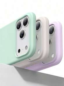 Ốp điện thoại silicon cao cấp tương thích với iPhone 17/16/15 Pro/14 Plus/13/12/11/17 Pro Max/Air, thiết kế chống trượt và chống sốc, mỏng nhẹ và mịn màng, chất liệu thân thiện với da, thời trang và tối giản. - Hồng - Xem 11