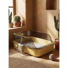 Expanded Design Cat Litter Box With Anti-Splash Control, Ideal For Modern Homes For Pet Owners In Mexico - one-size - View 5