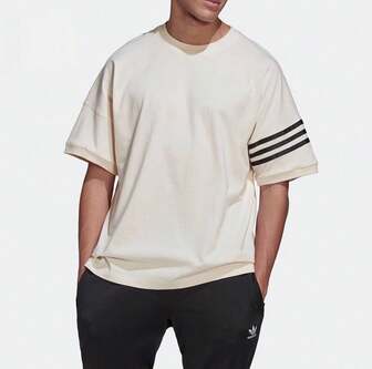 Adidas 3-Leaf Clover Print Casual Loose Fit Short Sleeve T-Shirt For Men, Suitable For Fitness & Training