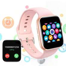 1 pieza Smartwatch para mujer de 1.44" con pantalla táctil y correa de silicona, con múltiples modos deportivos, control de cámara, notificaciones de aplicaciones sociales, adecuado para uso casual, deportivo, como regalo y talla grande